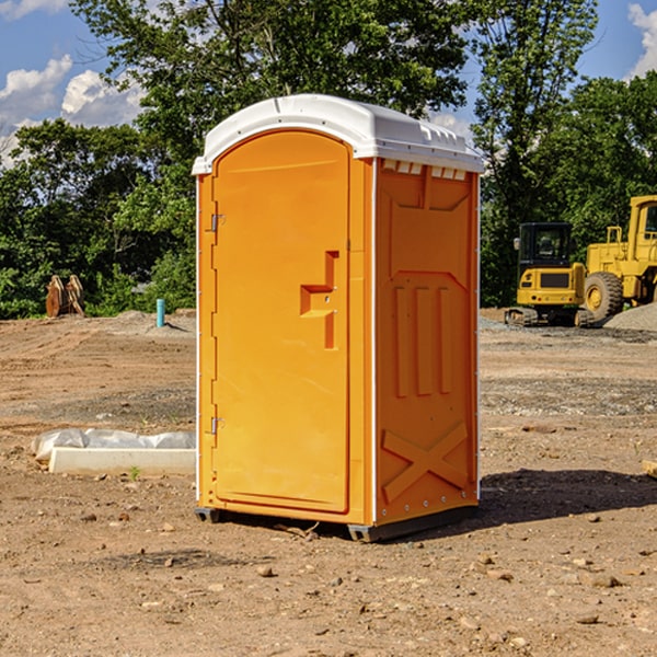 how often are the porta potties cleaned and serviced during a rental period in Coulters